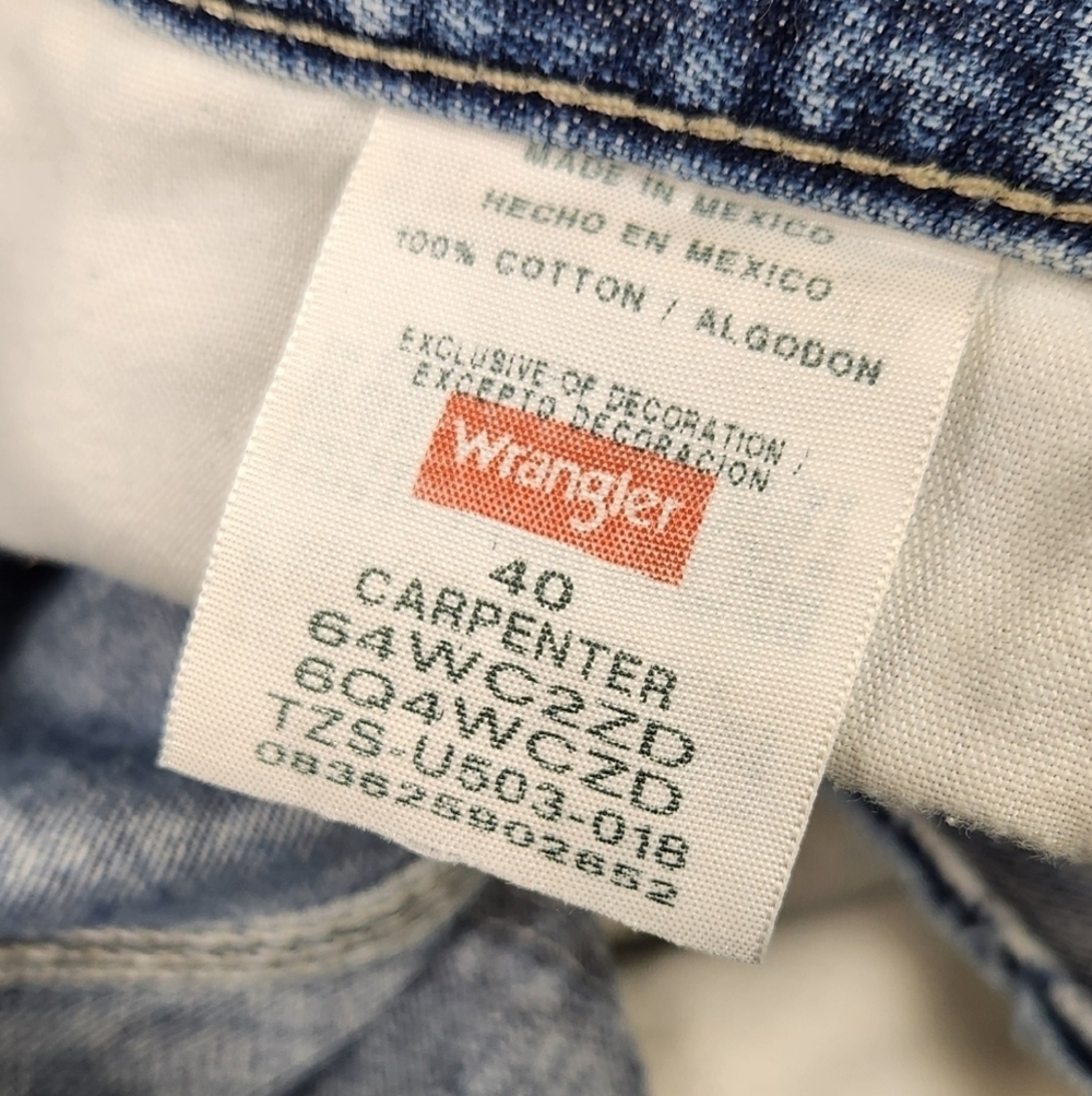 Wrangler Carpenter Style 100% Cotton Denim Jean Shorts. 40 - Picture 4 of 4